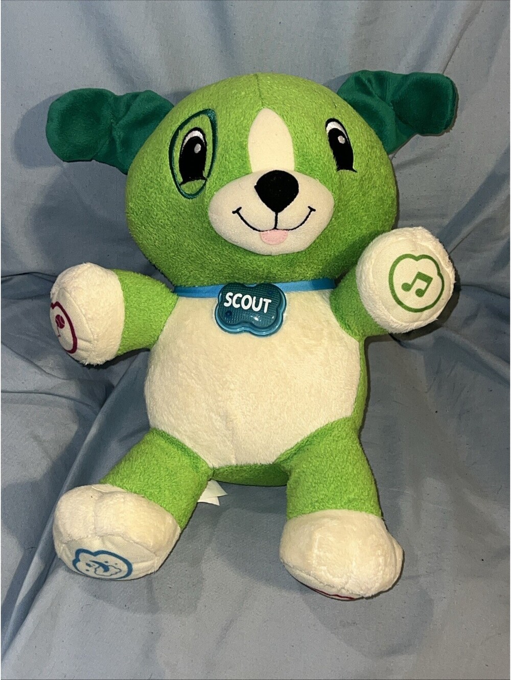 LeapFrog Interactive Battery-Operated Scout Puppy Plush Green/White/Blue 2013